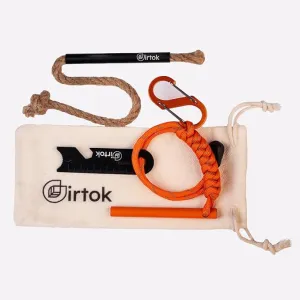 Camping Fire Starter Survival Tool，Large Size & Stylish Eye-catching Colors Ferro Rod with a Hemp Wick,Carabiner Clip & Survival Paracord,Survival Kit for Camping, Hiking & Emergency