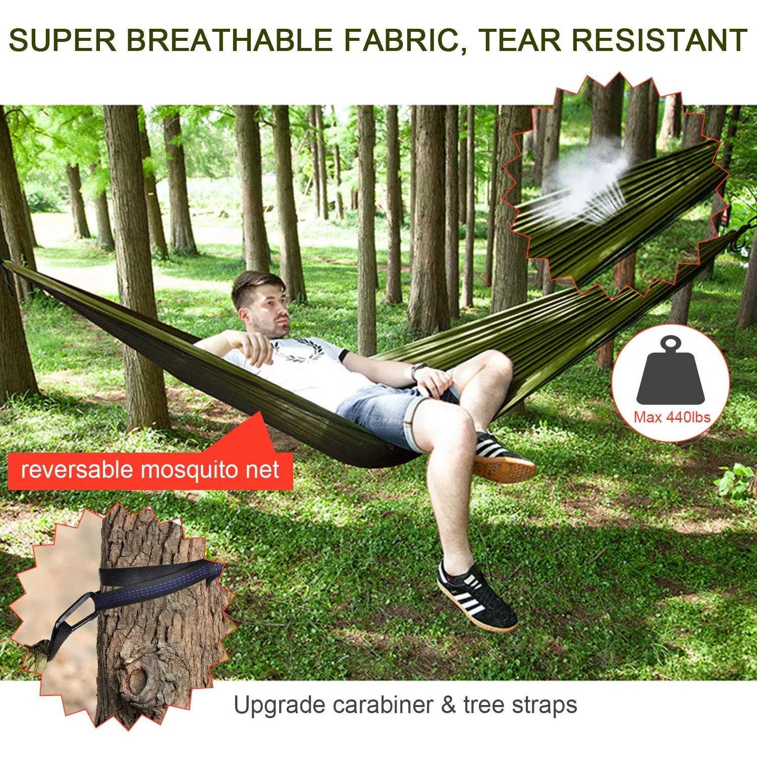 Camping Hammock - Army Green