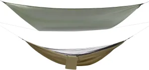 Camping Hammock, Hammocks with Sun Shade Tent and Rain Fly Tarp, Hammock with Built-in Pocket for Backpacking and Travel, 440.9LBS Load-Bearing Capacity (Army Green)