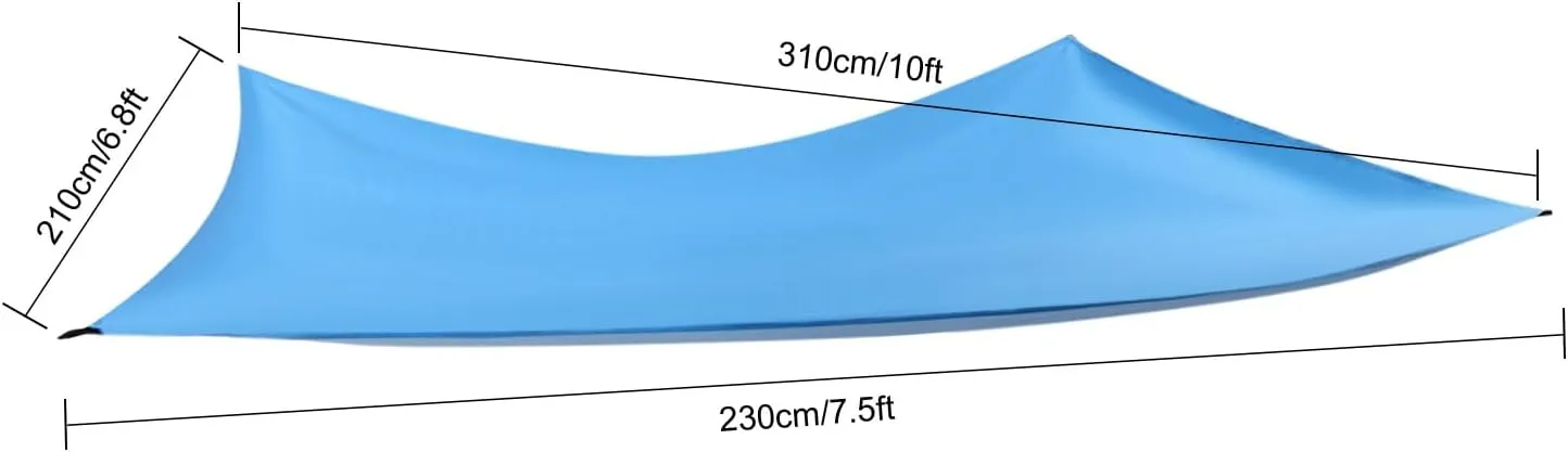 Camping Hammock with Rain Fly Tarp and Net, Portable Single Hammock with Net and Tent Tarp Heavy Duty Tree Strap Hammock Tent for Travel Camping Backpacking Hiking, Max Load: 440.9lbs (Blue)