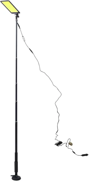 Camping Light, 12V 10000 Lumen Super Bright Portable Outdoor Lights with Telescoping Pole Suction Cup Magnetic Base, Flood Lamp for Outdoors Camp, Fishing, Picnic, BBQ, Power Failure
