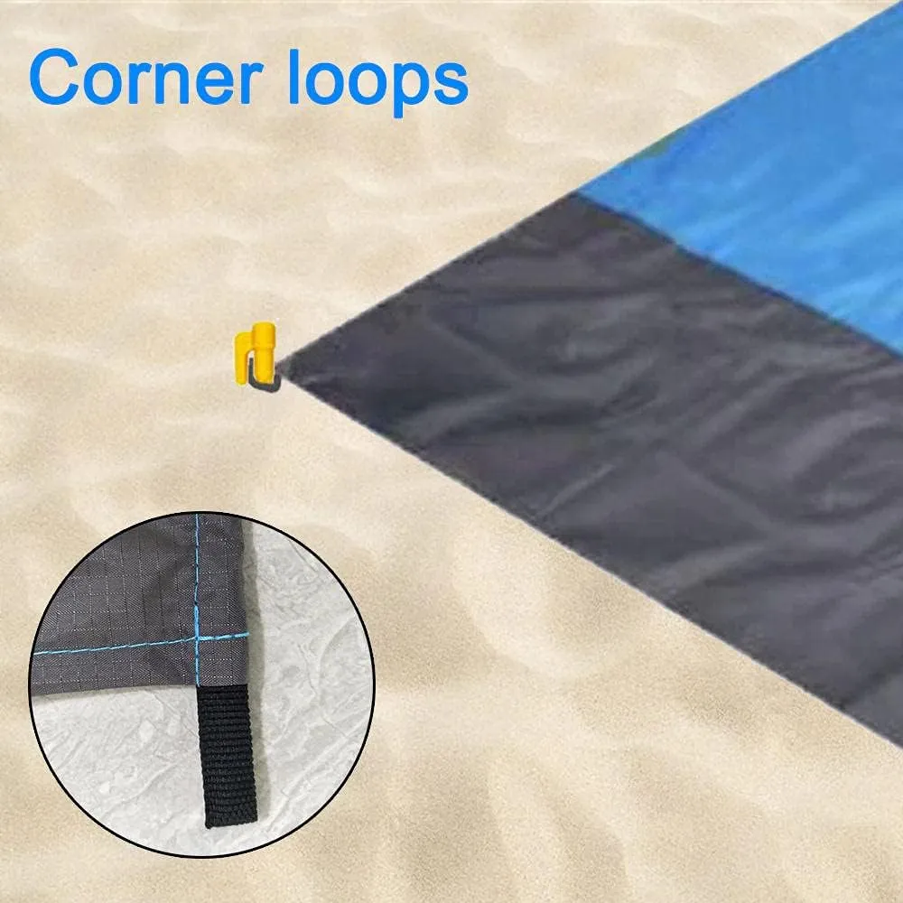 Camping Mat Waterproof Beach Blanket Outdoor Grounding Mat Mattress Picnic Pocket Carpet Rug Portable Folding Sleeping Bed Pad-Army Green_140x200CM