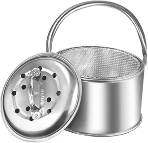 Camping Stove,Grill fire Pit with Stainless Steel Grill net,Portable Grill Wood Burning Stoves for Picnic BBQ Camp Hiking (Silver 31.5cm)