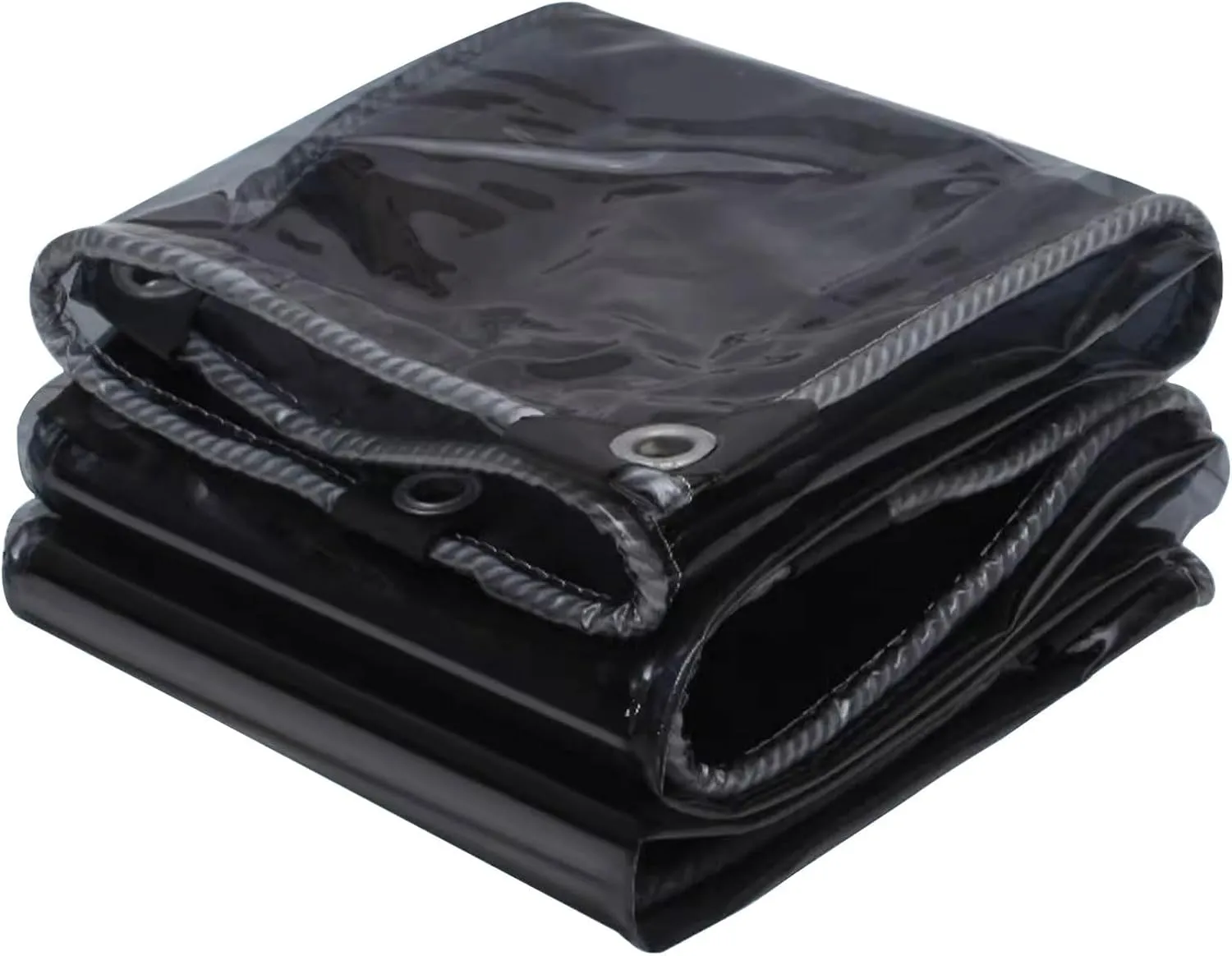 Camping Tarp, Clear PVC Tarp Heavy Duty Cover 0.45mm Thick, Grommet Every 50cm, s for Verandahs, Plant, Garden, Chicken, Patio(1x1.2m)