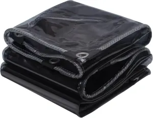 Camping Tarp, Clear PVC Tarp Heavy Duty Cover 0.45mm Thick, Grommet Every 50cm, s for Verandahs, Plant, Garden, Chicken, Patio(1x1.2m)
