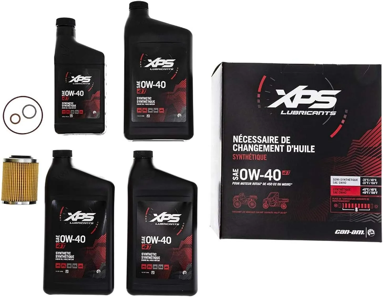 Can-AM OEM XPS Engine Oil Change Kit 4T OW-40 Rotax 450 cc & Lower, 779257