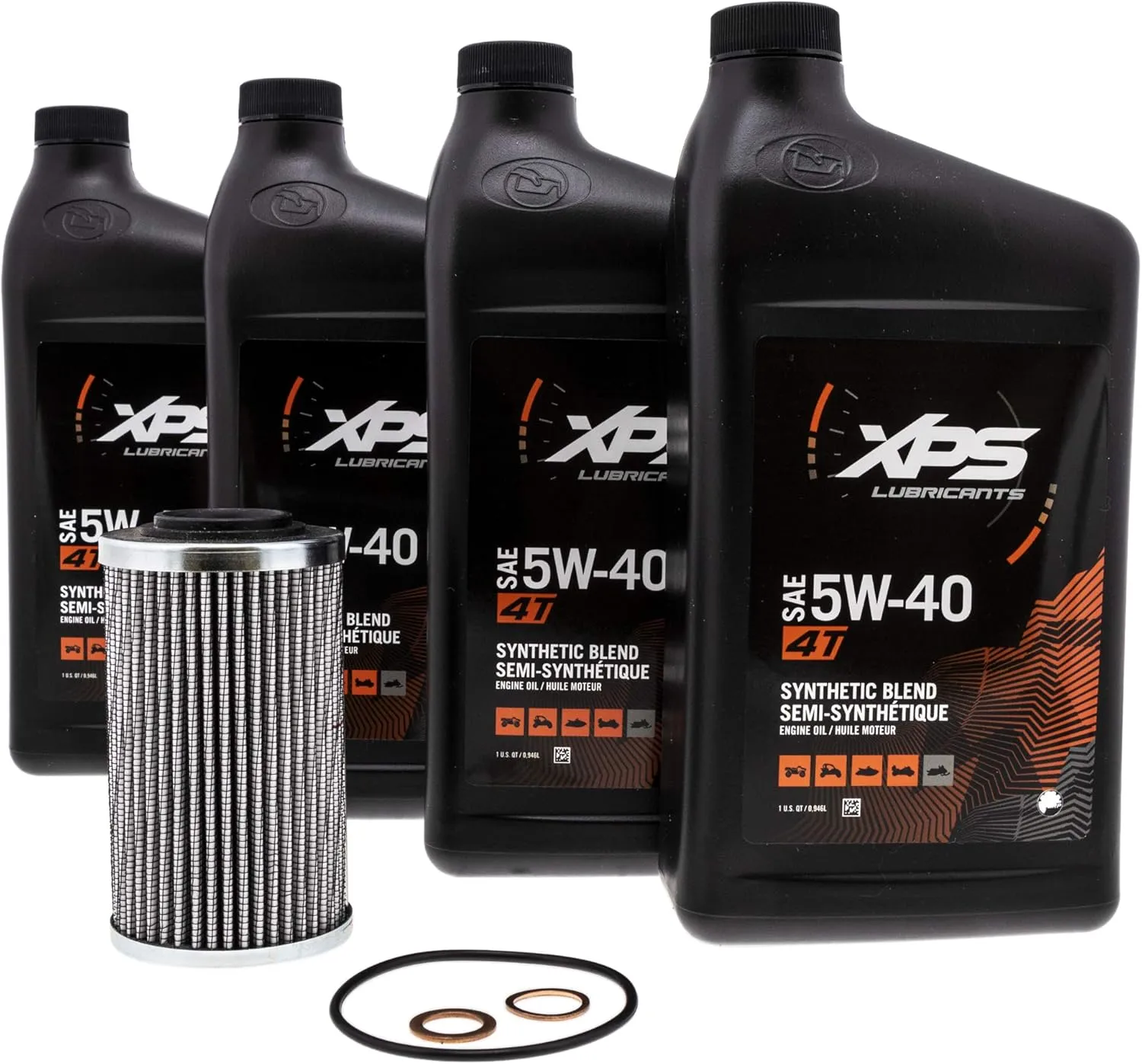 Can-Am Spyder 4T 5W-40 Synthetic Blend Oil Change Kit for Rotax 991 (SM5) 779247