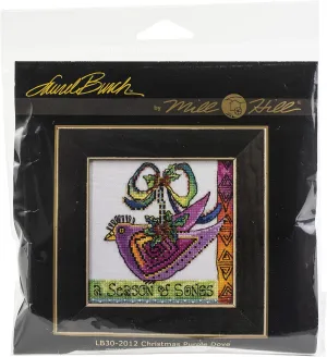 Christmas Purple Dove Beaded Counted Cross Stitch Kit Mill Hill 2020 Laurel Burch LB302012