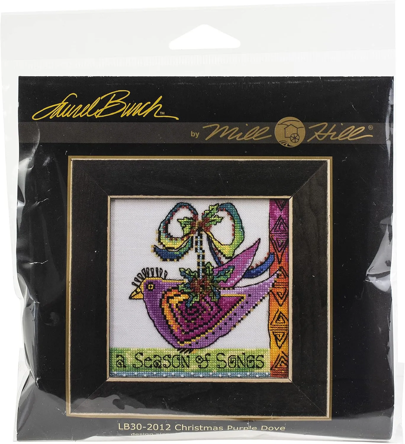 Christmas Purple Dove Beaded Counted Cross Stitch Kit Mill Hill 2020 Laurel Burch LB302012