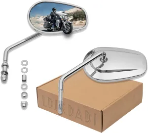 Chrome Sportster Mirrors for Road King Street Electra Glide Dyna Softail Road Glide Motorcycle Rearview 1982-2023