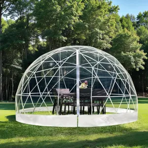 Clear Tent Garden, Outdoor Dome Clear Tent, Camping Screen Houses, with Transparent TPU Cover & Polyester Gauze, Diameter 3.6 M/11.8 Feet, for Theme Restaurants, Camping