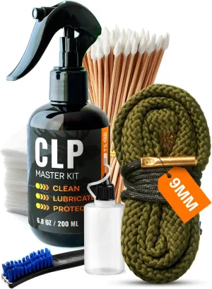 Clp Gun Cleaning Oil Kit 3-in-1 Cleans, Lubes, Protects - 6.8 Oz Sprayer Clp Gun Cleaner and Lubricant, Needle Oiler, Cleaning Patches, Cleaning Swabs and Brush - Clp Gun Oil and Cleaning Kit