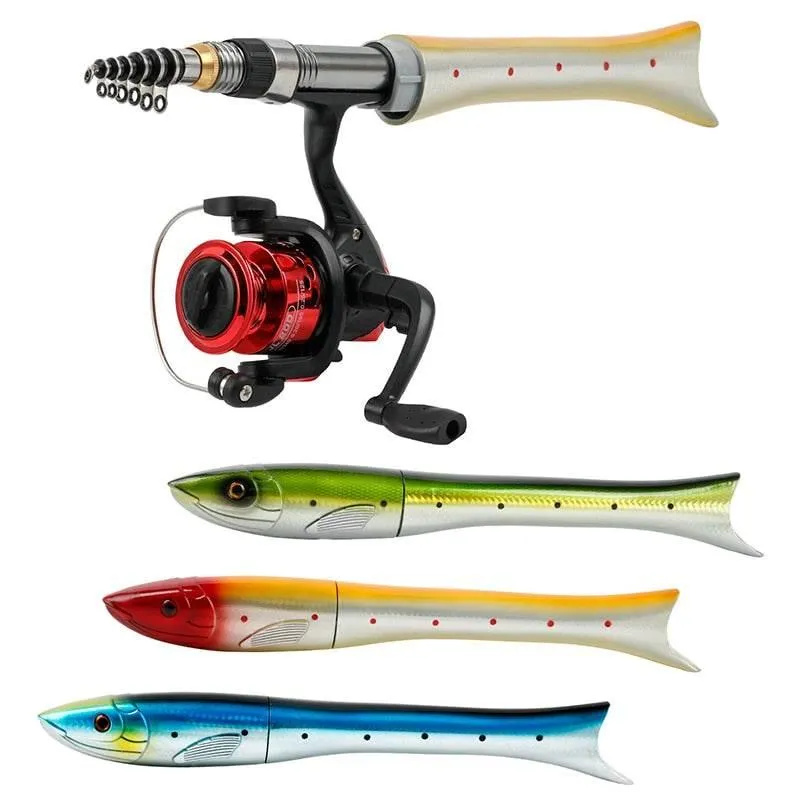 Collapsible Mini Fishing Rod - Portable Fish-Shaped Pole
