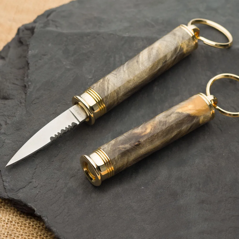 Compact Key Ring Knife Kit - 10k Gold