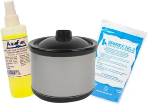 Complete Jewelry Soldering and Pickling Kit with Aquiflux Flux, BenchPro Pickle Pot, and Sparex Acid Compound