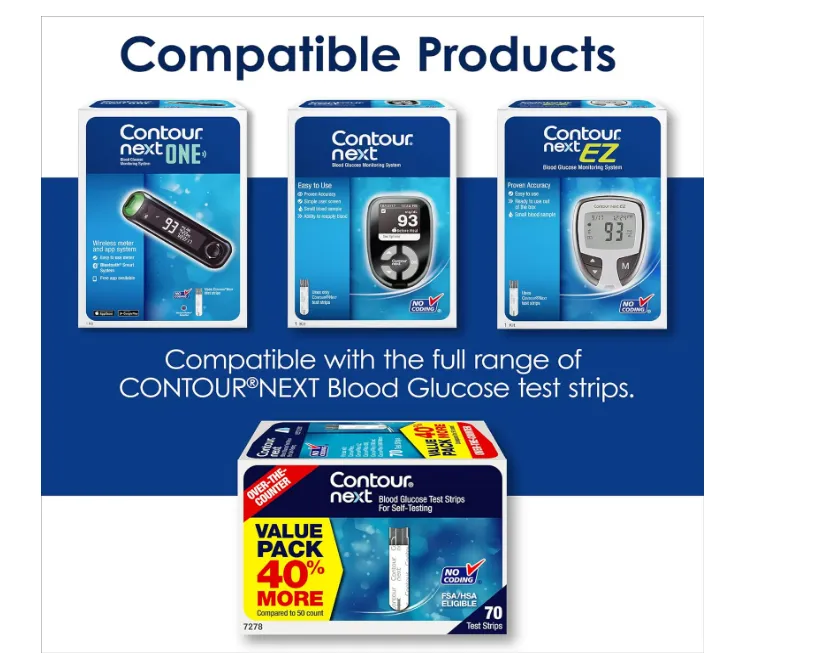 Contour Next ONE Blood Glucose Monitoring System All-in-One Kit for Diabetes