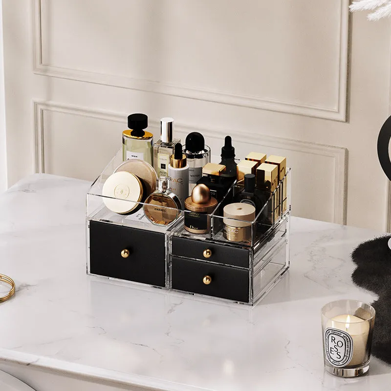 Cosmetic storage box acrylic large capacity dressing table brush makeup perfume dressing table skin care products rack