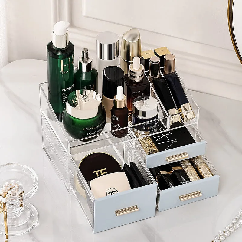 Cosmetic storage box acrylic large capacity dressing table brush makeup perfume dressing table skin care products rack