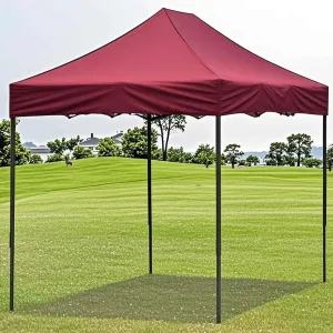 Custom Canopy Tent 6x10 with Logo and Size, Folding Tent Canopy, Enlarged Double-Layer Advertising Umbrella, Rainproof, Easy to Install(Red Style 2)