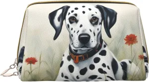 Dalmatian Toiletry Pouch, Travel-Friendly Makeup Organizer For Makeup Brushes, Lipsticks