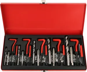 DASBET 131pcs Metric Thread Repair Tool Kit | HSS Drill Helicoil Repair Kit Metric M5 M6 M8 M10 M12