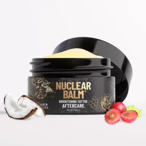 Derm Dude Nuclear Balm Brightening Tattoo Aftercare | Moisturizing Tattoo Balm to Protect & Rejuvenate New & Existing Tattoos | Non-Greasy Formula with Dragon's Blood & Copaiba Oil, Unscented 2oz