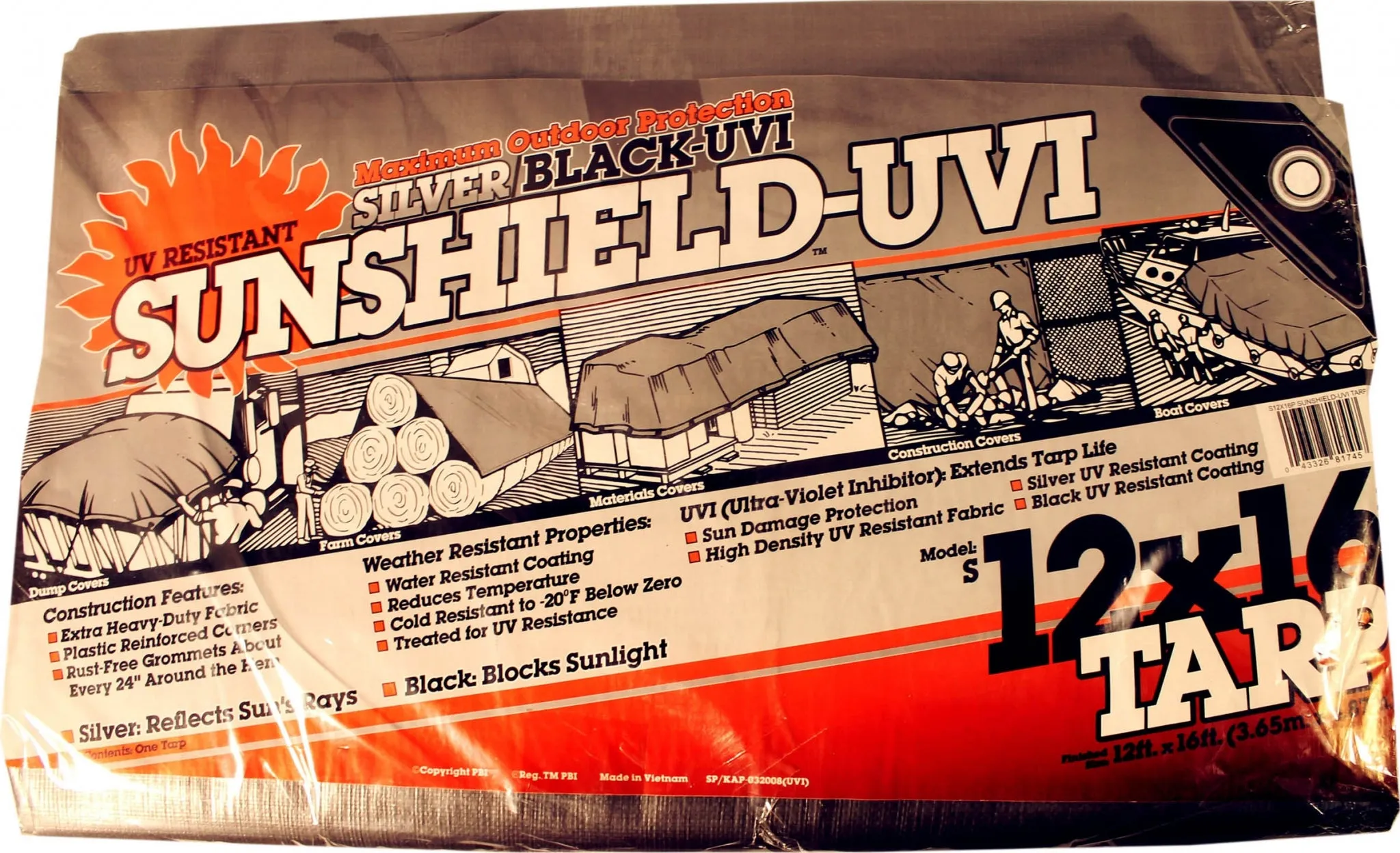Dewitt Silver Black Tarp (6 Oz)