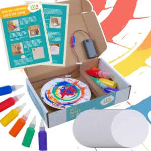 DIY Spin Art Machine Kit for Kids - Build Your Own Motorized Splatter Art Device from Scratch - Arts and Crafts Gift and STEM Toy for Girls and Boys Ages 6, 7, 8, 9 and Up