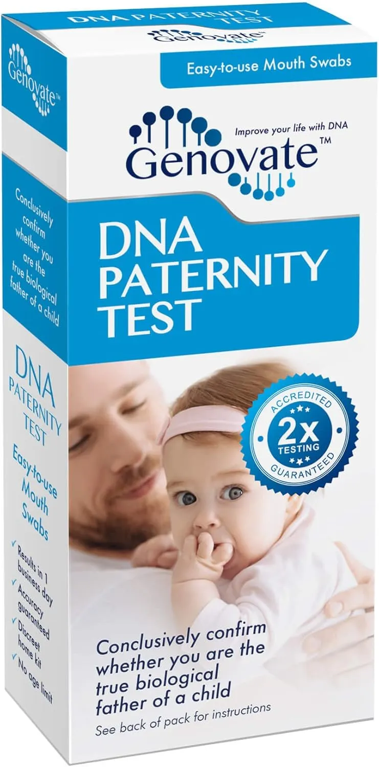 DNA Paternity Test - Results in 1-2 Days - 99.999%  Accuracy - Home DNA Test Kit for Child and Father - All Fees Included