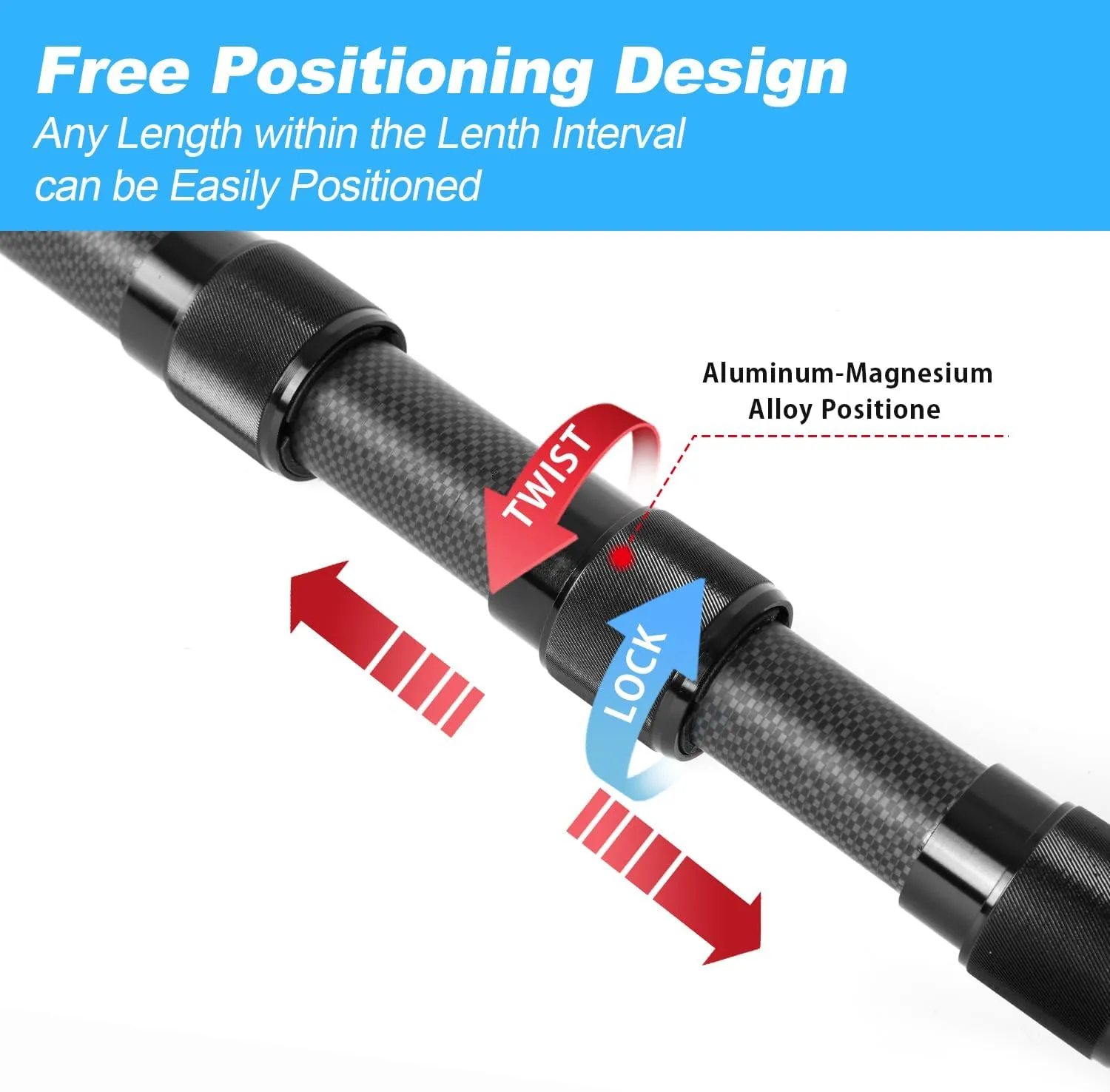 DOBEN Carbon Fiber Pool Pole Telescopic, Professional Ultralight Pool Poles 3.7 to 12 FT, Telescoping Lightweight Pool Cleaning Pole, Heavy Duty Pool Pole for Skimmer Net, Brush, Vacuum Head 12FT