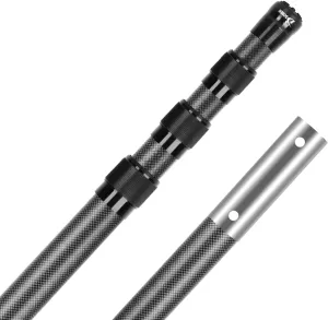 DOBEN Carbon Fiber Pool Pole Telescopic, Professional Ultralight Pool Poles 3.7 to 12 FT, Telescoping Lightweight Pool Cleaning Pole, Heavy Duty Pool Pole for Skimmer Net, Brush, Vacuum Head 12FT