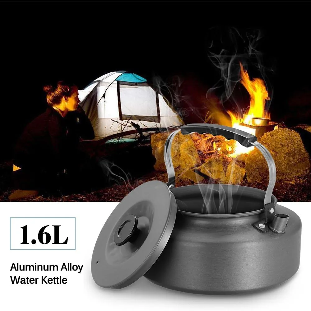Docooler Tea Kettle, Stainless Steel Teapot, Portable Coffee Pot, Whistling Water Kettle, Camping Picnic Stove Top 0.8L/1.1L/1.2L/1.6L