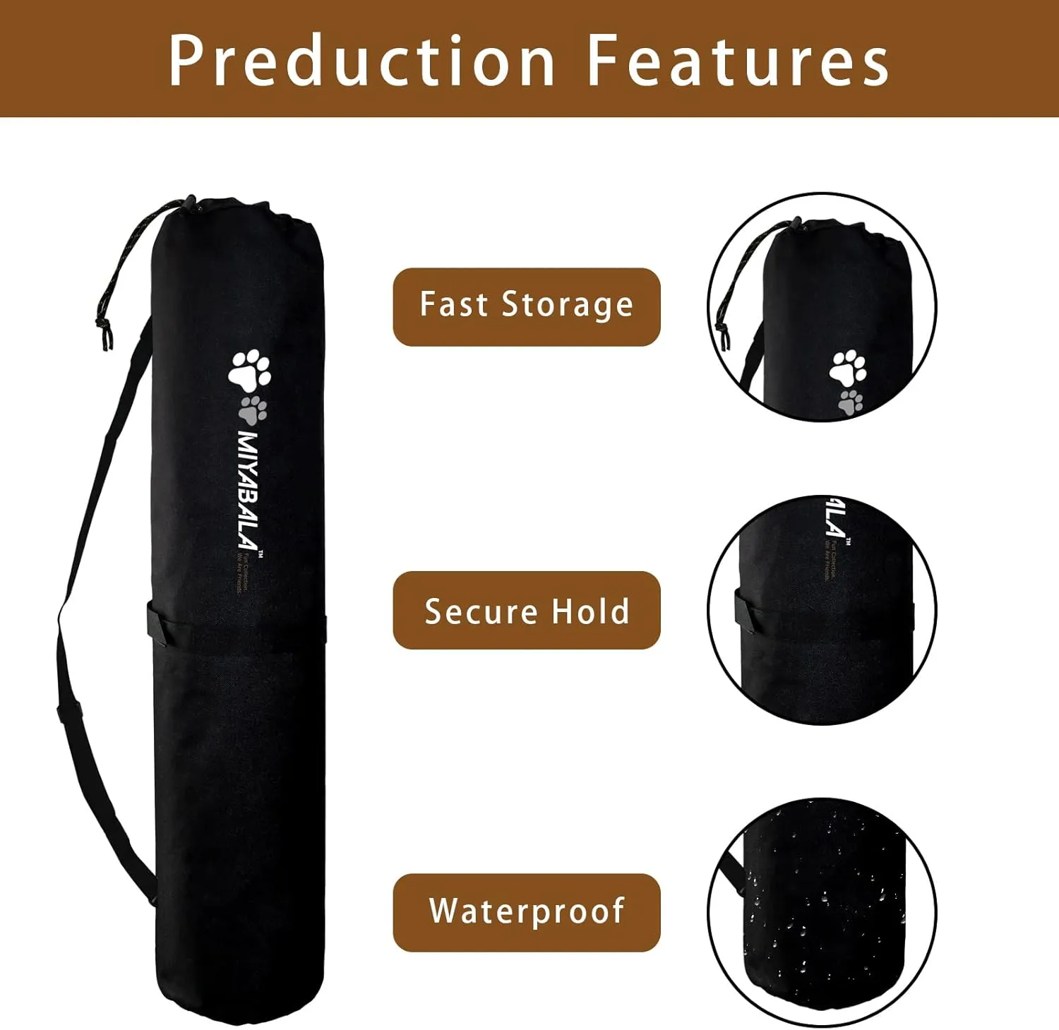 Dog Playpen Stakes Storage Bag, Dog Pen Fence Poles Organizer Bag with Carrying Strap, Suitable for All Dog Pens (40 Inches)…