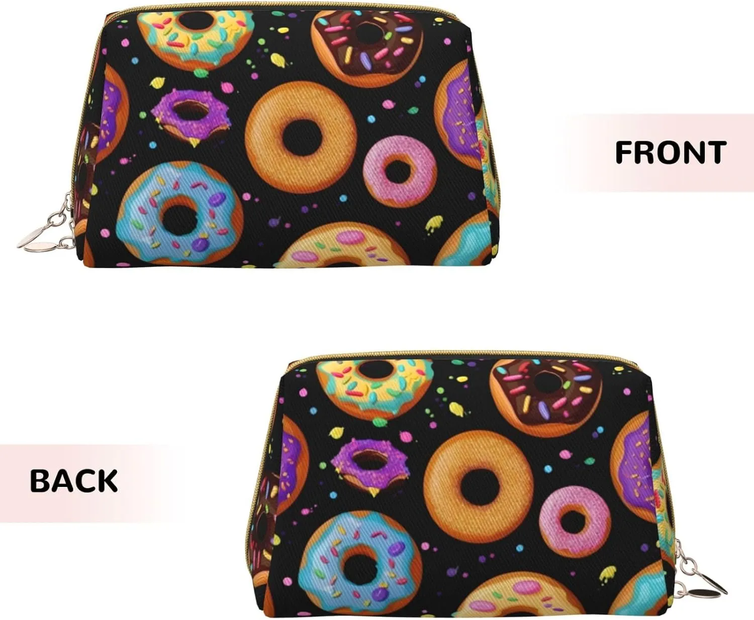 Donut Toiletry Pouch, Travel-Friendly Makeup Organizer For Makeup Brushes, Lipsticks