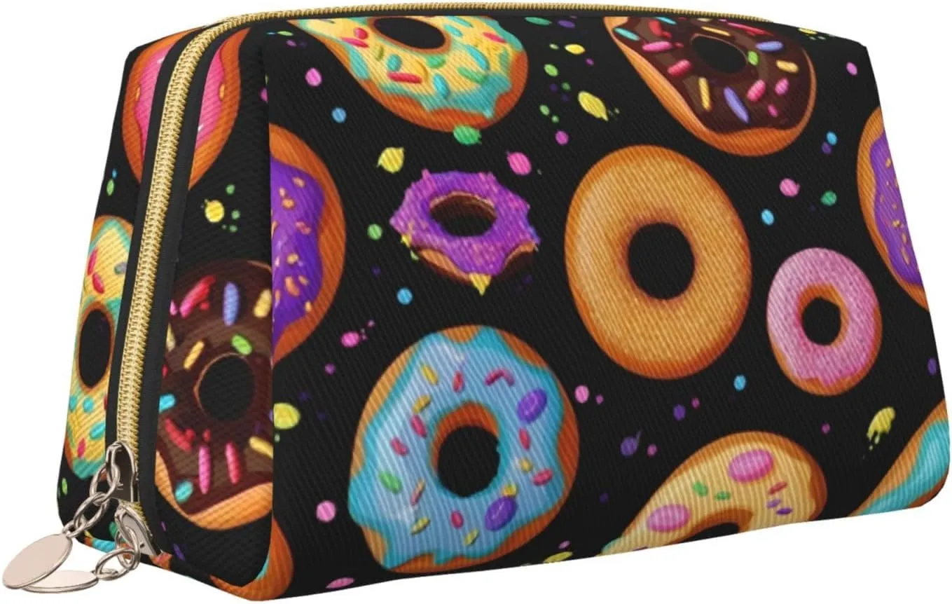 Donut Toiletry Pouch, Travel-Friendly Makeup Organizer For Makeup Brushes, Lipsticks