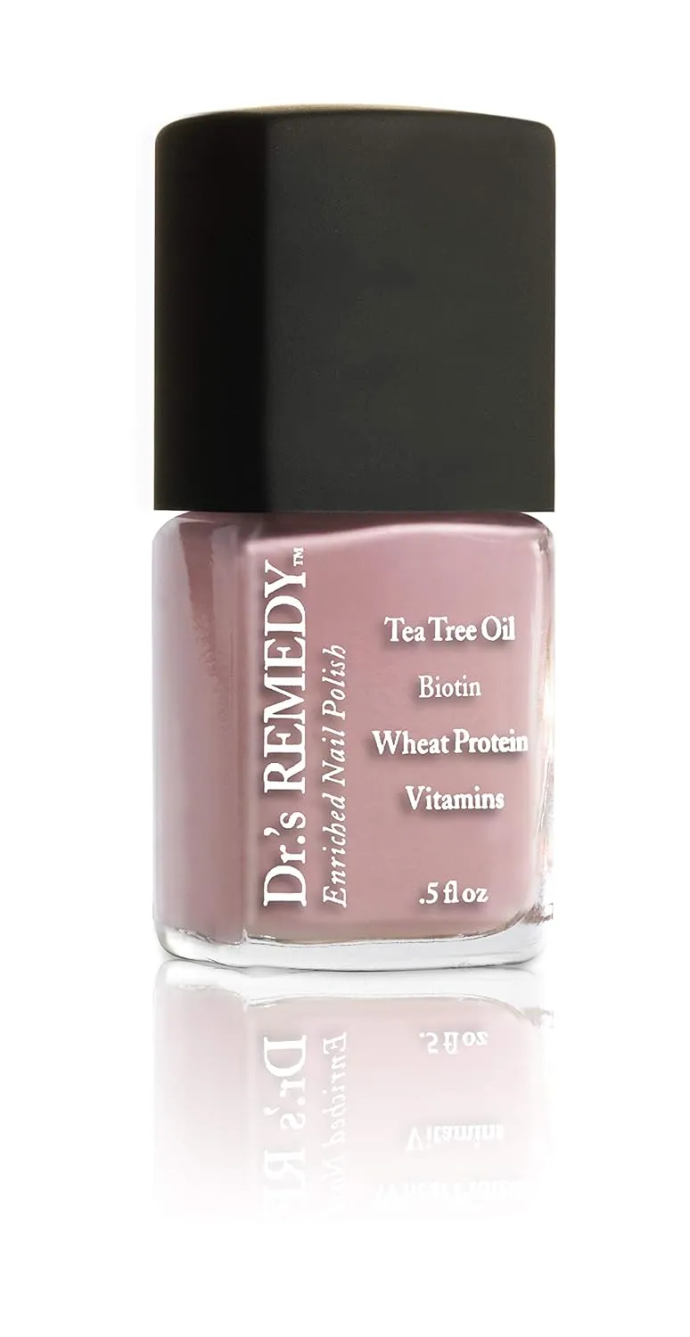 Dr’s Remedy 3 Pack Nail Polish Kit, ANNIVERSARY Kit, All Natural Enriched Nail Strengthener Non Toxic and Organic - BRAVE Berry/TOTAL Two-in-One Glaze/RESILIENT Rose