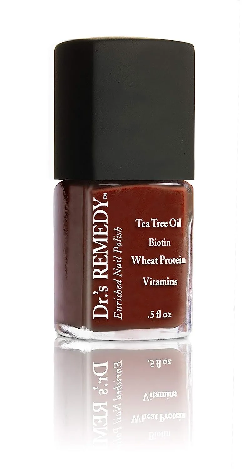 Dr’s Remedy 3 Pack Nail Polish Kit, TOTAL Two-in-One Glaze/BALANCE Brick Red/REMEDY Red - Non Toxic and Organic All Natural Enriched Nail Strengthener