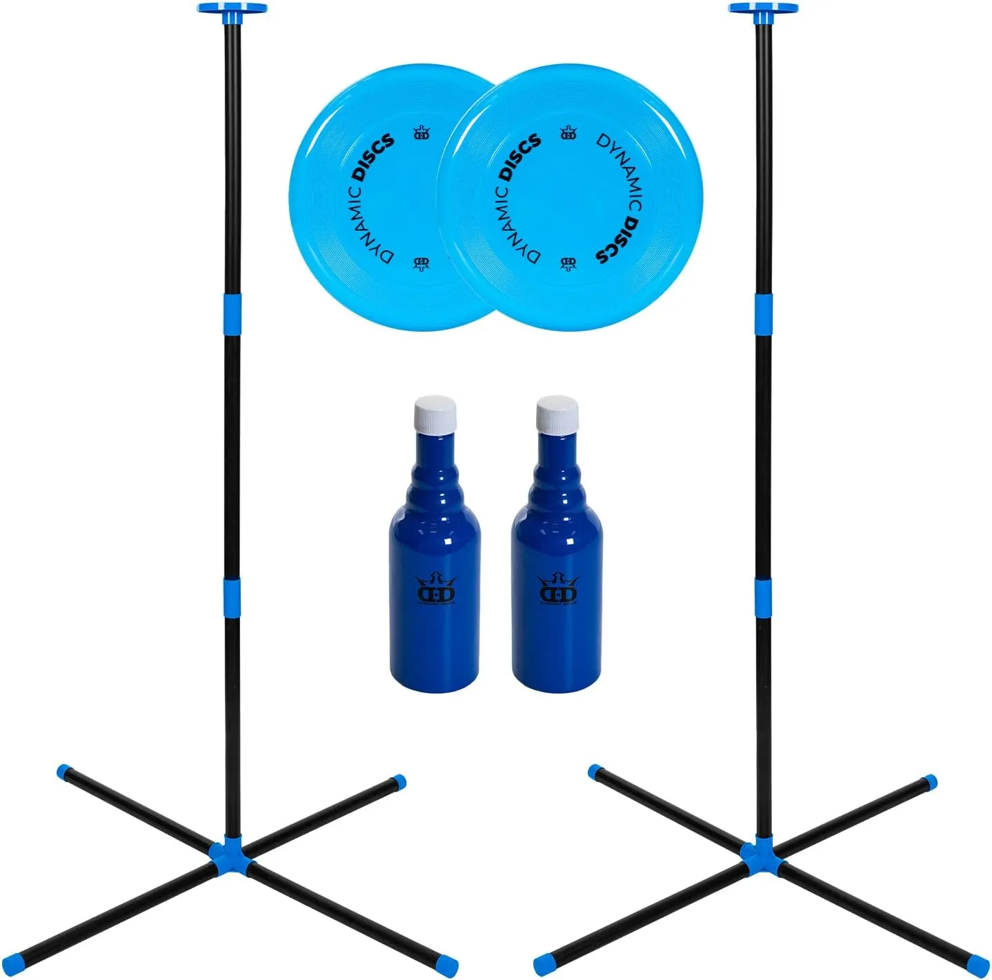 Dynamic Duel Outdoor Frisbee Yard Game | Polish Horseshoes | Fun for Kids and Family | Great for Beach, Backyard, Outdoor Games | Unbreakable Bottles | Competitive, Exciting, Entertaining, Engaging