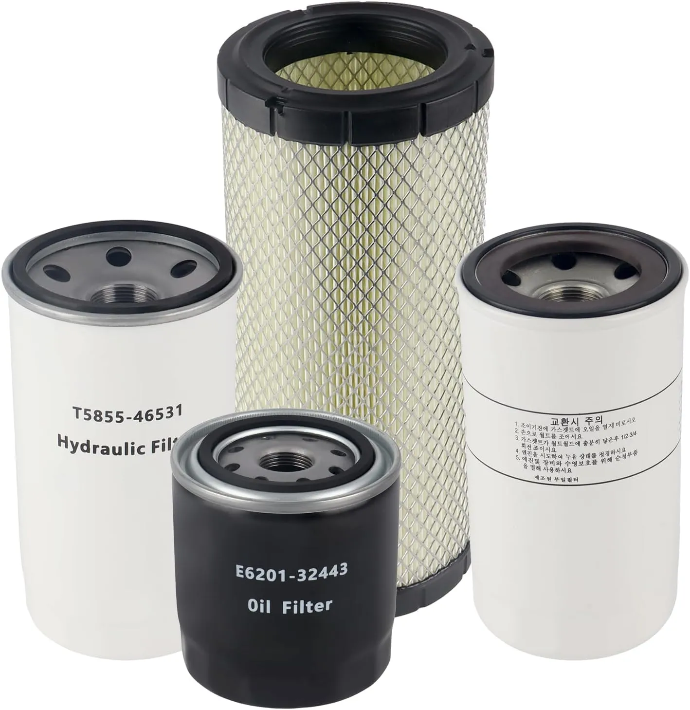 E6201-32443 T2185-38031 T5855-46531 E7230-11081 Filters Kit Compatible with Kioti CK3510H CK4010H HST Compact Tractor