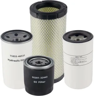 E6201-32443 T2185-38031 T5855-46531 E7230-11081 Filters Kit Compatible with Kioti CK3510H CK4010H HST Compact Tractor