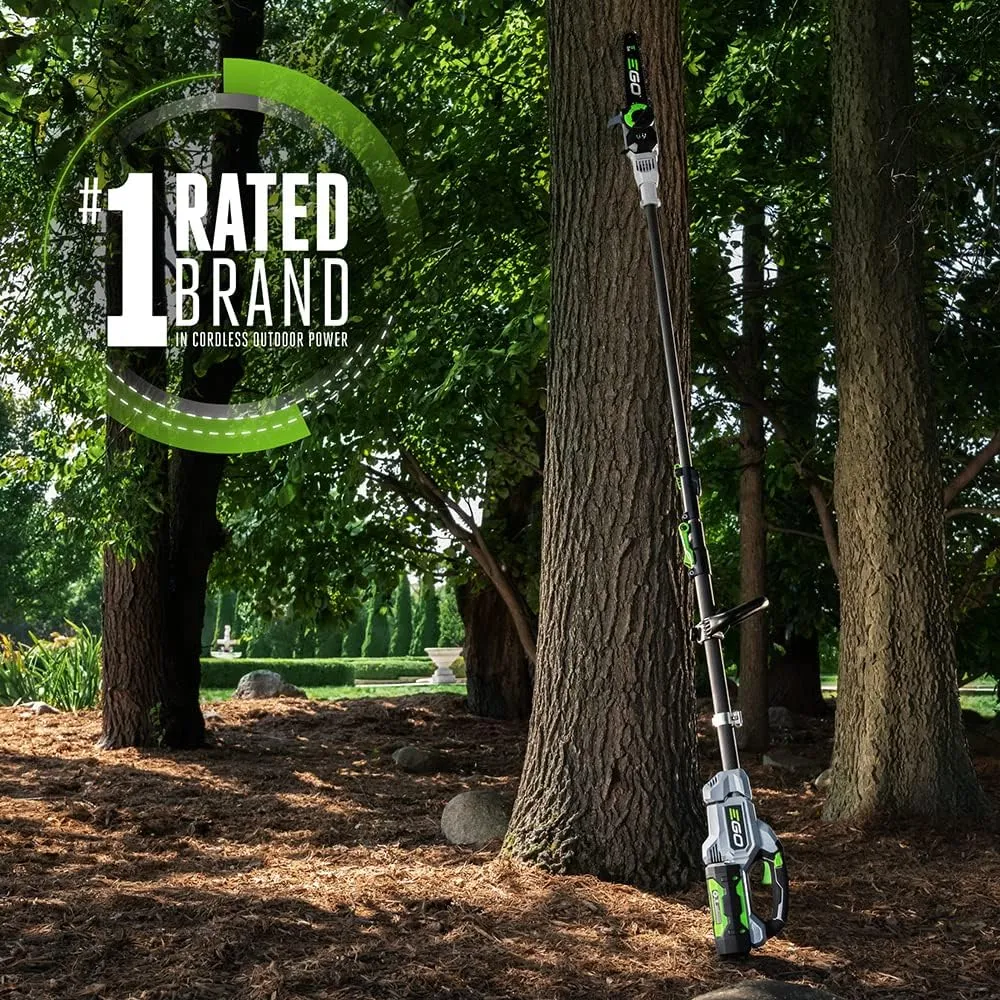 EGO Power  Pole Saw, Cordless Electric Pole Saw for Tree Trimming with Telescopic LED Cut Line Indicator, Includes 56V 2.5Ah Battery and Charger - PS1001