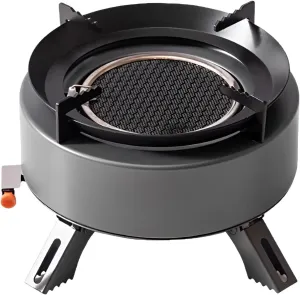 [Ellniges]【-Compact 1.13kg】Infrared Camping Stove with【Windproof Heat Ring】, 4000W High-Efficiency, Multi-Fuel Connection, Includes Carry Bag for RV Travel & Backcountry Cooking