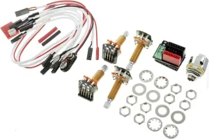 EMG 1 or 2 Pickups HZ (PASSIVE) Conversion Wiring Kit Long Shaft