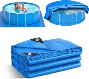 EPN Pool Liner Pad for Above Ground Pools - Extra Large Swimming Pool Ground Mat for Puncture Protection, Heavy Duty Ground Cloth, Extend Liner Life, Durable Pool Tarp Mat (18FT*18FT)