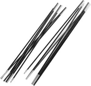 Fiberglass Camping Tent Pole Replacement Tent Rods Awning Support Kit 3.96M with Multi Section Foldable Design for Outdoor Camping Tents
