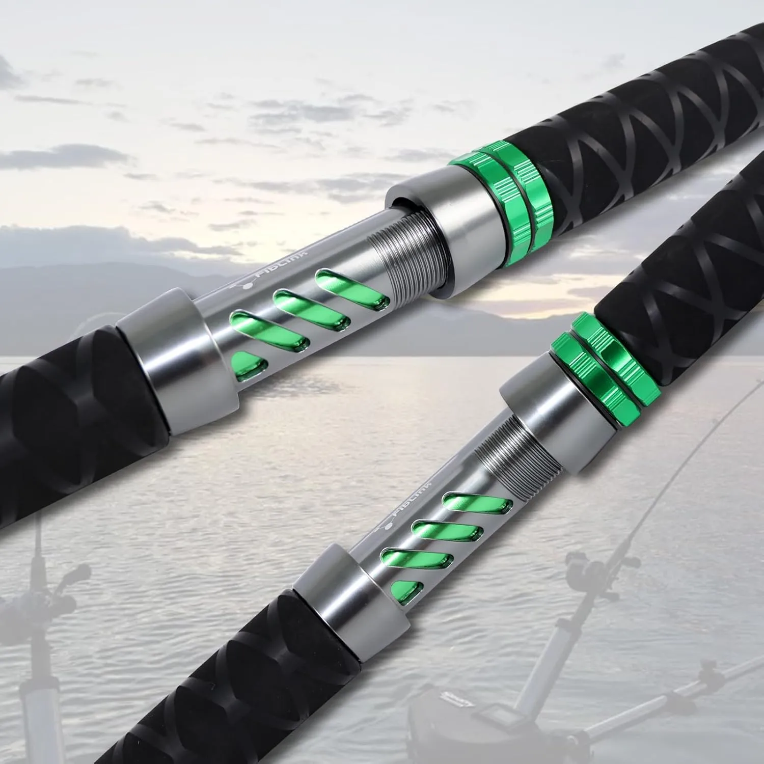 Fiblink Catfish Fishing Rod 1 Piece/2 Piece Catfishing Fishing Pole Portable Travel Heavy Cat Catfish Casting Rod (6'/6'6"/7'/8'/9')