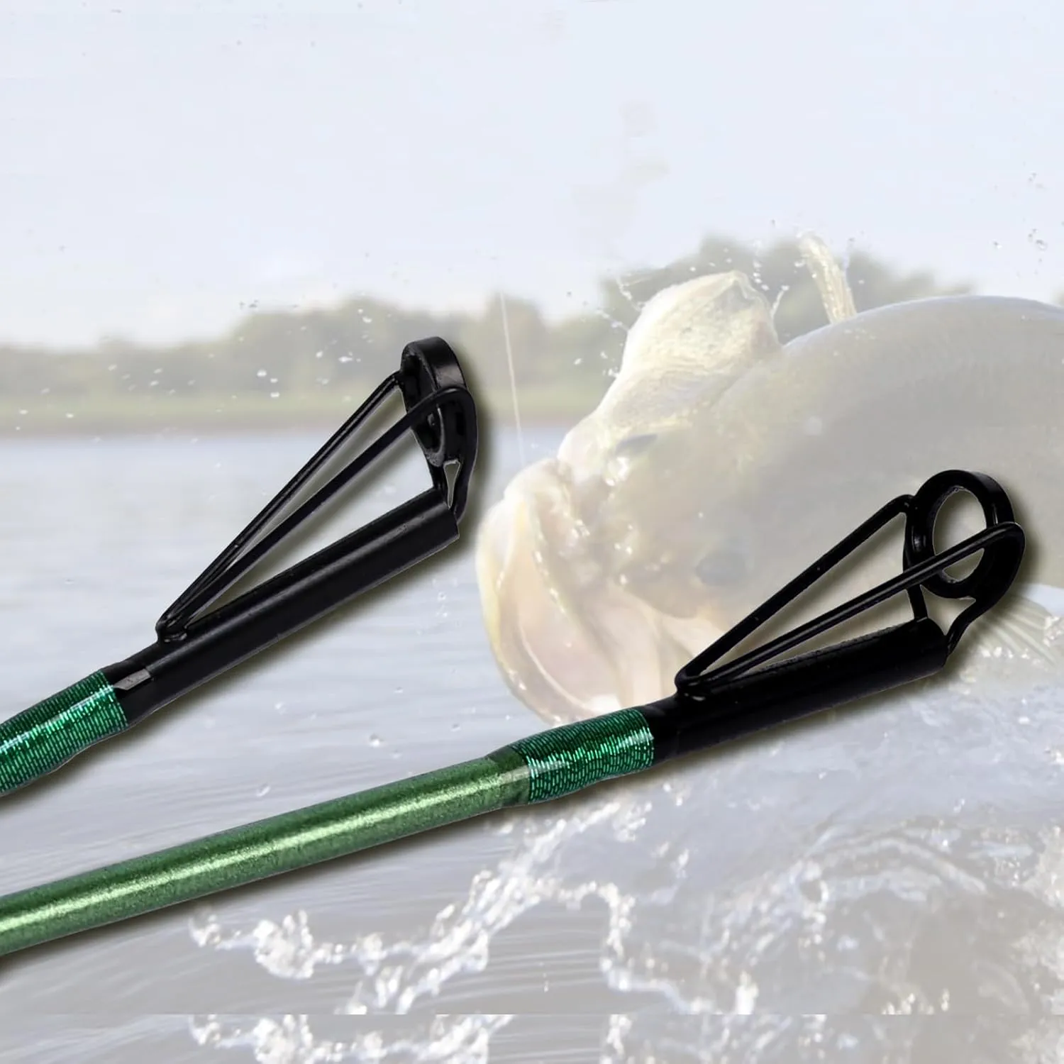Fiblink Catfish Fishing Rod 1 Piece/2 Piece Catfishing Fishing Pole Portable Travel Heavy Cat Catfish Casting Rod (6'/6'6"/7'/8'/9')