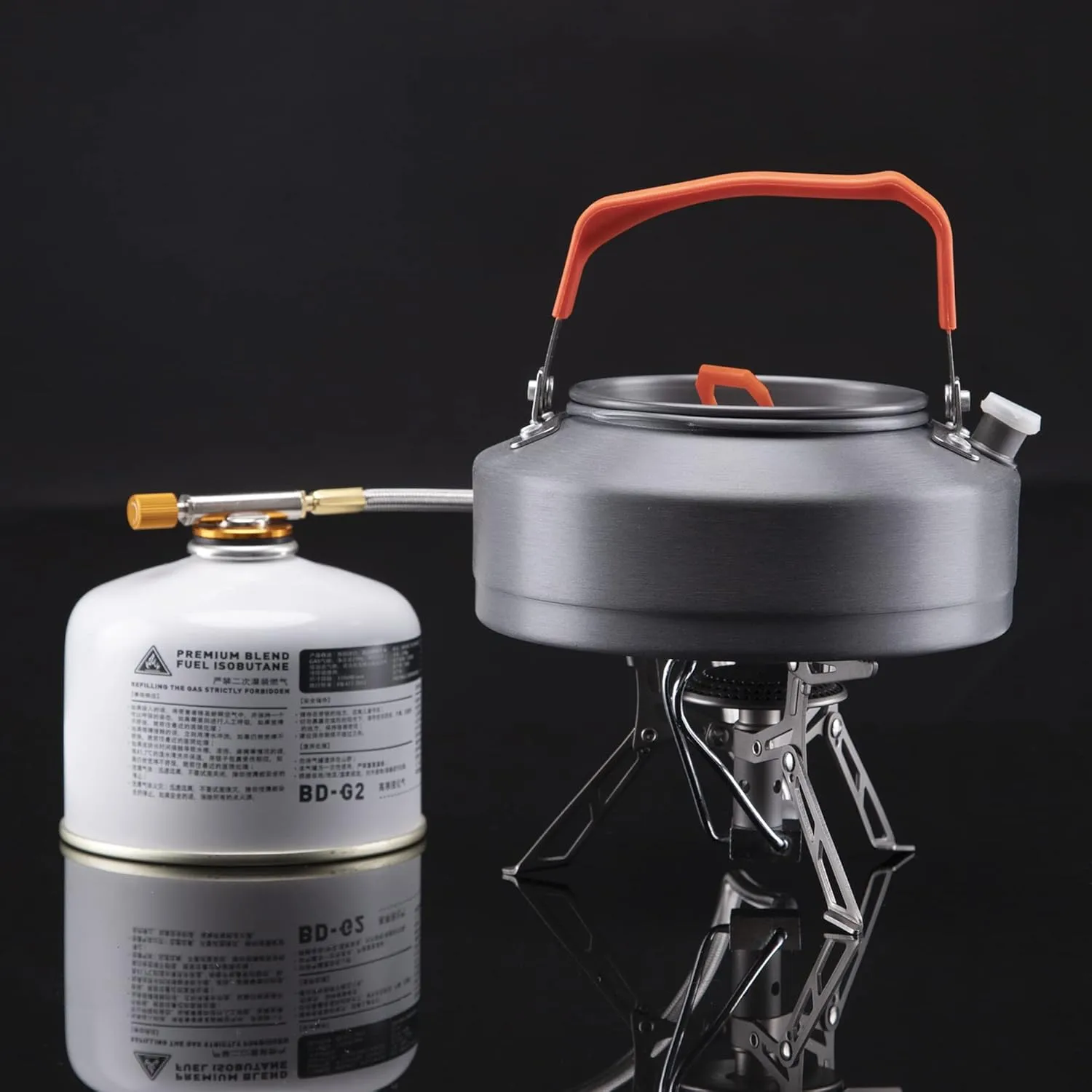 Fire-Maple Blade 2 Portable Propane Camping and Backpacking Stove Ultra Light | Titanium Hiking Stoves with pre-heat tube | Mini Portable Isobutane