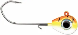 Fishing Lure Jig 1/2 oz - Orange Fire UV - Pack of 4 Jig Heads Baits Spinner Soft Plastics Freshwaters Hook Technique Gear Tackle Depth Bladed Jigs Saltwater Accessories