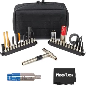 Fix It Sticks The Works Gun Field Maintenance, Torque Limiter/All-in-One Torque Drive/Modular T-Drive & Accessory Bit Kit Bundle 6-25 Inch Lbs Mini All-in-One Torque Driver